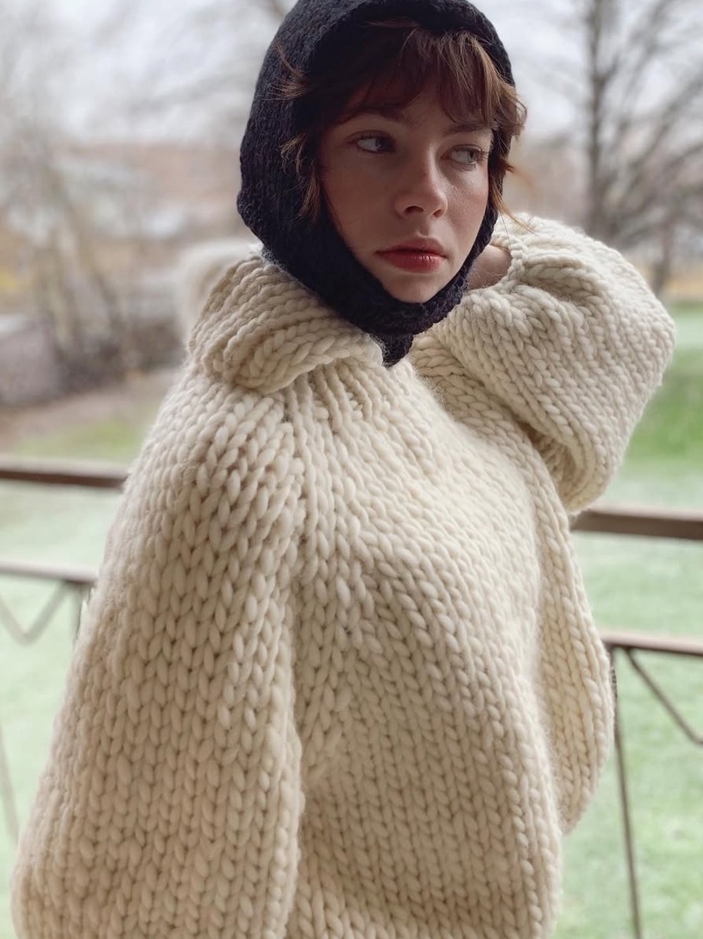 Good Night Day Nayes Polo Handknit Yarn Sweater - Picture 6 of 11